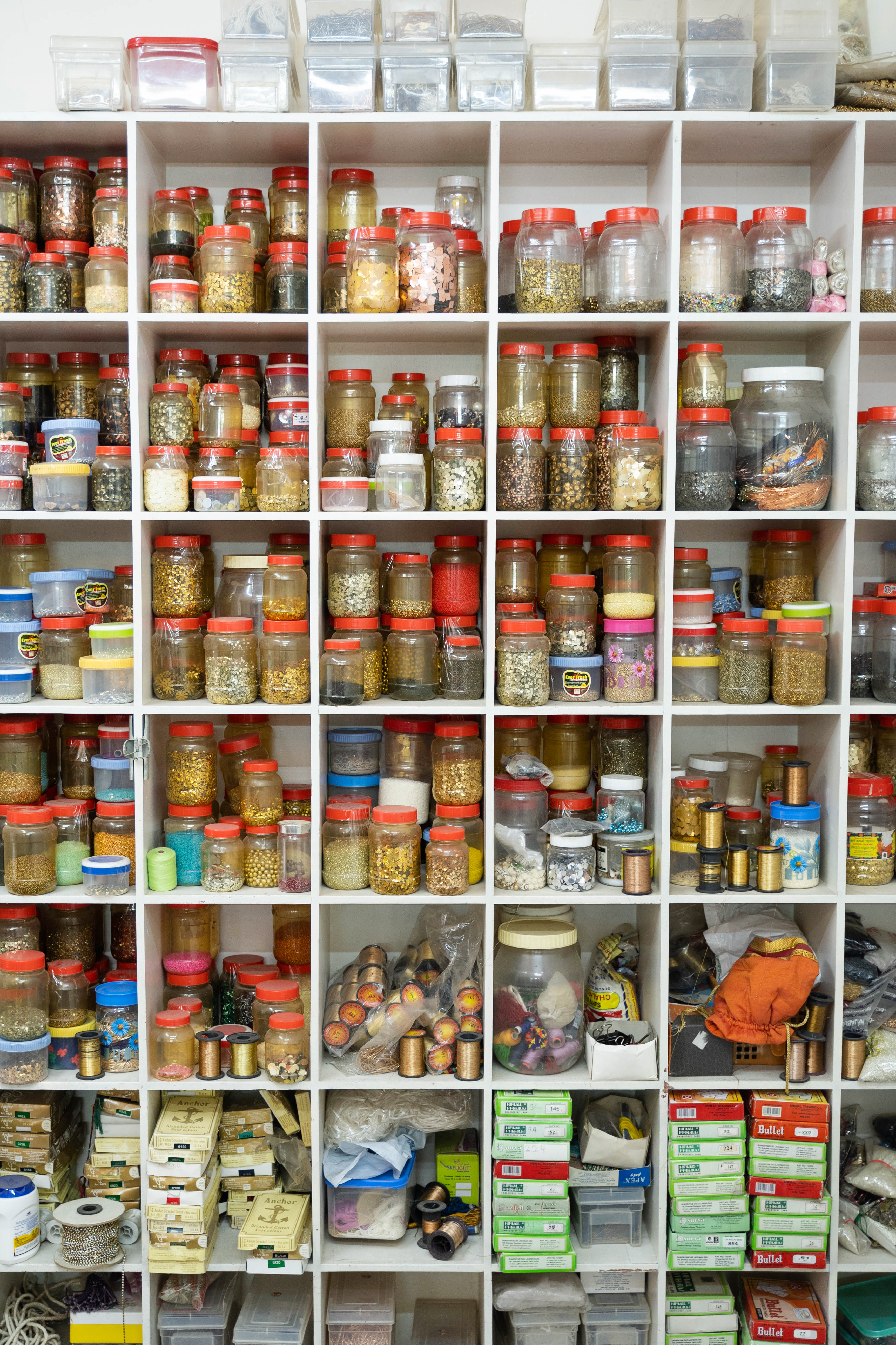 Closeup of fabric and stitching